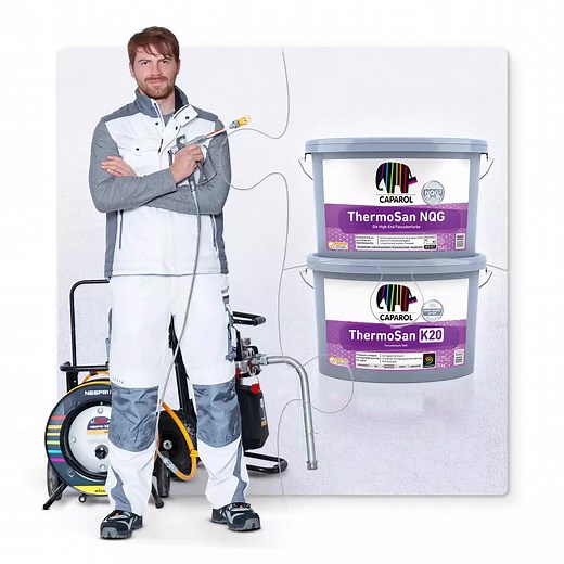 Du, ThermoSan Fassadenfarbe und Putz - Hand in Hand für ein perfektes Ergebnis! 🤩 Als Malerprofi kennst du bestimmt das Problem, wenn sich Produkte unterschiedlicher Qualitäten nicht gut vertragen, denn Fassadenfarben und Putze von verschiedenen Herstellern sind nicht immer kompatibel. Unsere Lösung: Auf deine individuellen Anforderungen abgestimmte Farb- und Putzsysteme, bei denen einfach alles perfekt ineinandergreift. 🙏 In den nächsten Tagen zeigen wir, wie du mit ThermoSan perfekte Lan