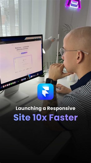 How to launch a responsive site 10x faster 1. First go to @Framer 2. Lunch Design Pages 3. Create a web design for desktop view in the free canvas just like in Figma 4. Then promote to a web page 5. Here you can add breakpoint for tablet and mobile view with Al 6. Finally just hit publish to have your responsive site live! #framer #webdesign #web #ui #uxdesign