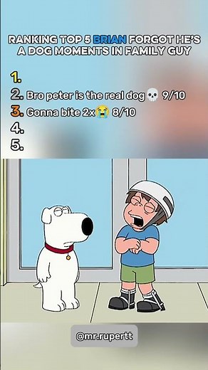 Brian Forgot He’s a Dog 💀 #funny #animatedcomedy #familyguy #briangriffin