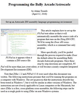 Programming the Bally Arcade/Astrocade