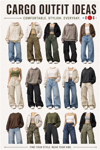 15 Trendy Cargo Pants Outfit Ideas for Women ♥️| Ammu Fashion Finds | #shorts #ytshorts #trending