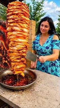 🔥 Homemade Shawarma on Fire #cooking #shawarma #food