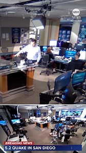 347K views · 1.7K reactions | Video shows the moment the ABC News Los Angeles bureau received an alert from the California earthquake early warning system just prior to Monday's 5.2 magnitude quake centered in the San Diego area. No injuries or damage have been reported, according to California fire officials. https://abcnews.visitlink.me/xtn3Gf | ABC News | Facebook