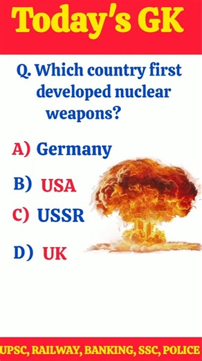 which country first developed nuclear weapons
