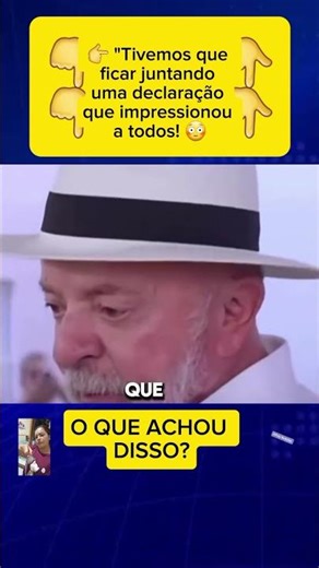 💣Impressionou a todos!" Você concorda com o que o Lula disse?