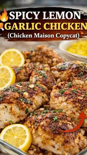 Chicken Maison Copycat | Spicy Lemon Garlic Chicken & Turmeric Rice
