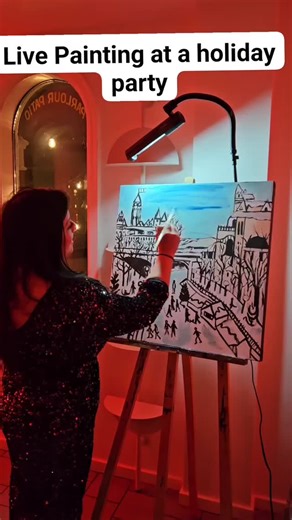 Ottawa Artist - An Nguyen on Instagram: "Happy holidays everyone. I'm an ottawa based artist who lives paints at events. I can paint literally anything quickly and can draw portraits of your guests or host a paint and sip. Message me if you want to elevate your event to the next level. Www.AnNguyenArtist.com"