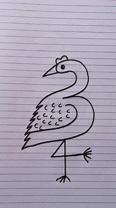 407K views · 1.8K reactions | Crane Drawing Easy  #drawing #artwork #artist #draw #painting | Drawing Teacher | Facebook