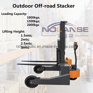 [Hot Item] All Terrain Rough Pallet Stacker Outdoor Stacker Rough Terrain Forklift 1 Ton off Road Stacker