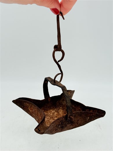 Antique Wrought Iron Betty Oil Lamp, 4-wick Crusie - Etsy