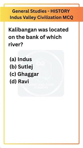 General Studies - Indus Valley Civilization [Ques.10] #education #history #cuet2026 #dsssb #exam