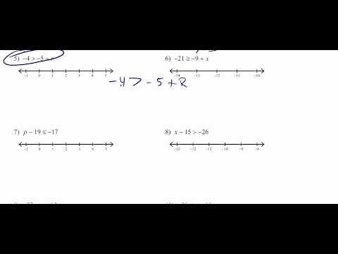 Solving simple inequalities by adding and subtracting