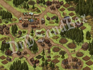 A Peaceful Farming Town Map - Dnd Digitial Map - Etsy