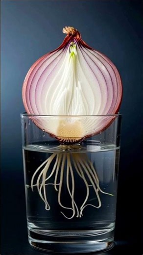 Onion Growth🧅🌱📈 Timelapse – Realistic Root & Green Shoot Development