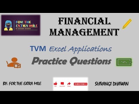Excel Applications in Time Value of Money | Practice Questions | TVM | Financial Management