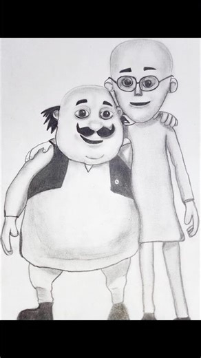 Motu Patlu Drawing | How to draw Motu Patlu |Cartoon #motupatlu #drawing #cartoon #shorts