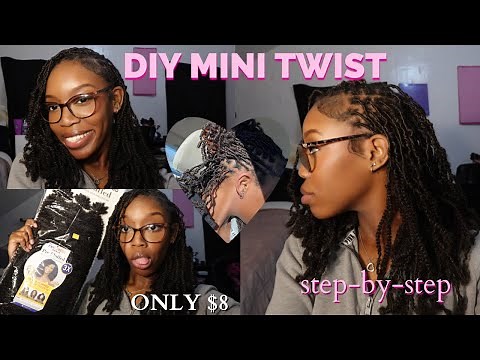 HOW TO: Faux Mini Twist/Locs on type 4 hair | low maintenance protective styles