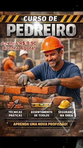 🧱 Aprenda uma profissão que paga R$5 a R$7 mil por mês (por apenas R$9,90) #shorts