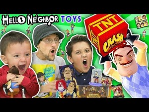 HELLO NEIGHBOR GIVES US HIS TOYS!! FGTEEV Boys Video Game Surprise Box from MART (Plushies Figures)
