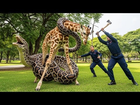 Giraffe vs. Giant Python 🐍