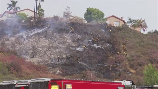 San Marcos vegetation fire threatens homes, forward rate of progress stopped | 5 p.m. update | Haystack News