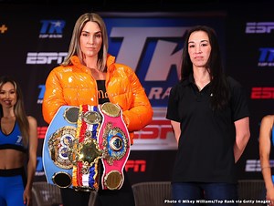 Mikaela Mayer - Jennifer Han - Press Conference – Photos & Quotes - Boxing News 24