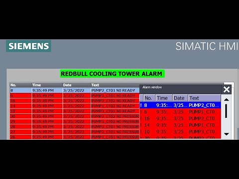 HMI Alarm (KTP 700 Basic)Alarm view [Alarm With HMI KTP Basic Siemens]