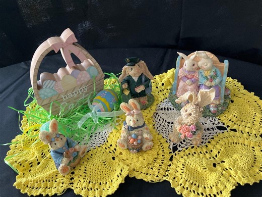 Easter Assemblage Centerpiece Display Bunny Spring Decor Handmade Style - Etsy