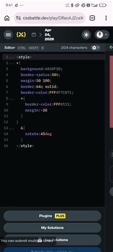 CSS Battles Daily Target 24th April 2026 Solution | 149 chars | CSS Challenges #cssbattles #css