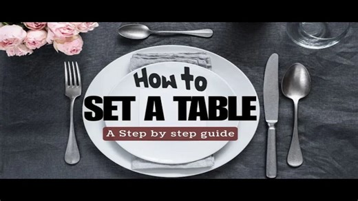 用英语教你如何摆放餐具 Basic TABLE SETUP for Hotel, Restaurant, or Home