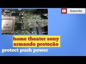 Home theater sony "protect push power" no visor (armando proteção)