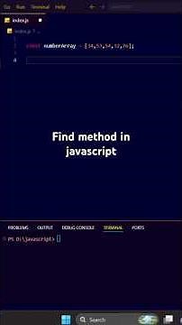 Find method in javascript | Shorts
