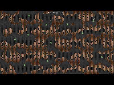 Advent of Code 2025 Day 4 part 2 visualization