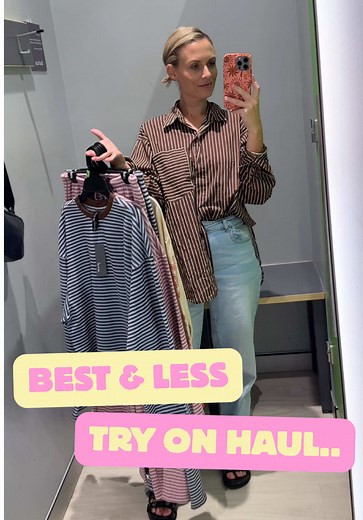 Best and Less Try-On: Comfy Striped Sets for Uni