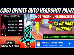 OB51 UPDATE AUTO HEADSHOT PANNEL 🔥🔥☠️☠️