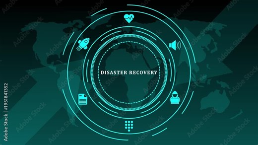 Disaster recovery concept. Restoring critical systems and data, backup and restoration procedures, proactive planning to mitigate risks and protect against potential disasters. IT system protection..