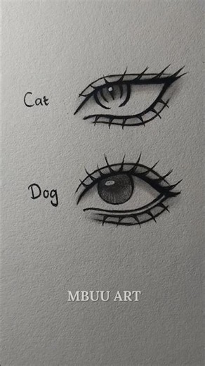 How to draw Eyes✏️ cat and dog #drawing #tutorial #howtodraw #sketch #art #shorts