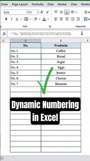 Excel Hack: Create a Dynamic Numbered List in Seconds!