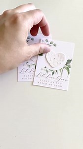 Grownotes™ Let Love Grow Plantable Seed Paper Favor Cards, Grows Wildflowers, Wallet Size Gift, Bridal, Wedding, Shower, Botanical Pink - Etsy