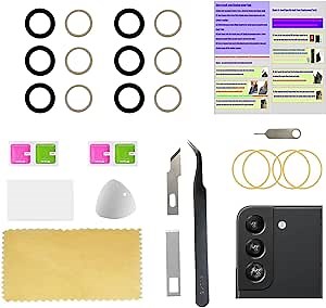 (2set Pack) s22 Back Camera Glass Cover Replacement Protector Lens Kits for Samsung Galaxy s22 5G SM-S901 6.1 Inches,Camera Lens Also fit for Galaxy s22 Plus s906 Series