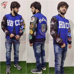 High Quality HBCU College University Leather Sleeves Jacket HBCU Jacket