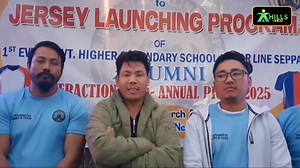 Alumni of GHSS Bazarline, Seppa Unveil New Jersey Sponsored by Jimmy Natung Tasso The Alumni Association of Government Higher Secondary School (GHSS) Bazarline, Seppa, officially launched their new team jersey in a special event. The jersey sponsorship was generously provided by Jimmy Natung Tasso, supporting the alumni’s initiative. | Hills News