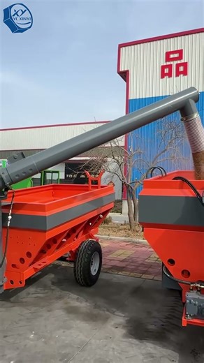 Grain & Fertilizer Transport Trailer | Loading and Unloading Process Demo #farming #agriculture