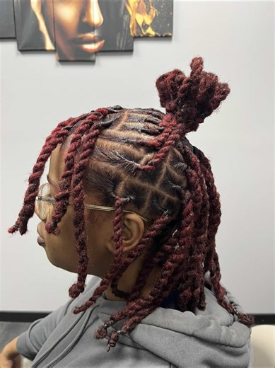 The Orange….HAD to go! So….We Went Cherry🍒😍 & Yes!…..We colored her eyebrows too😩😭😭😭 • • • • • •Fort Washington , MD📍 #explorepage #locmaintenance #colorservice #Openavalibilities #DolledByAmaiyaKamille💞