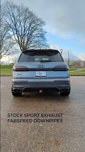 AUDI SQ7 | SOUND CHECK | STOCK EXHAUST VS CUSTOM EXHAUST #shortvideo #audi #sq7
