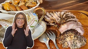"I'm so excited to share this meal with you," says Rach. "It's so beautiful and so easy. The only trick is to start it a day before you're going to serve it." You need to dry brine the pork loin roast, uncovered, in the lowest part of the fridge for 24 hours, which will season it and make it super moist. RECIPE: https://rach.tv/3Ja2wPc | Rachael Ray Show