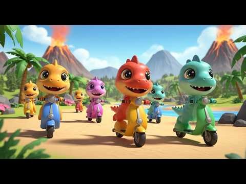 Dino Scooter Dash | Fun Nursery Rhyme for Kids | Sing, Dance & Play Along