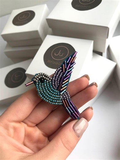 Handmade Beaded Hummingbird - Etsy