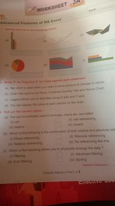 Advanced Features of MS Excel WorksheetIdentify and name the ... | Filo