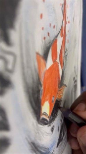 Koi fish realistic drawing #artwork #art #artist
